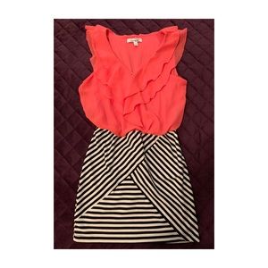Pink & B/W Stripe Dress